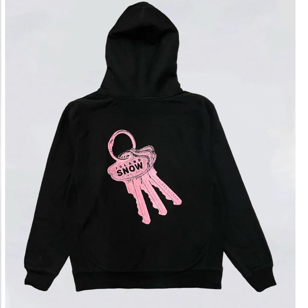 New Island Snow Hawaii Black and Pink Keys Hoodie Sweatshirt